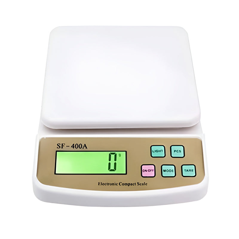 SF-400A Digital Kitchen Scale – 10kg/1g Precision with LCD Display & Dual Power Options