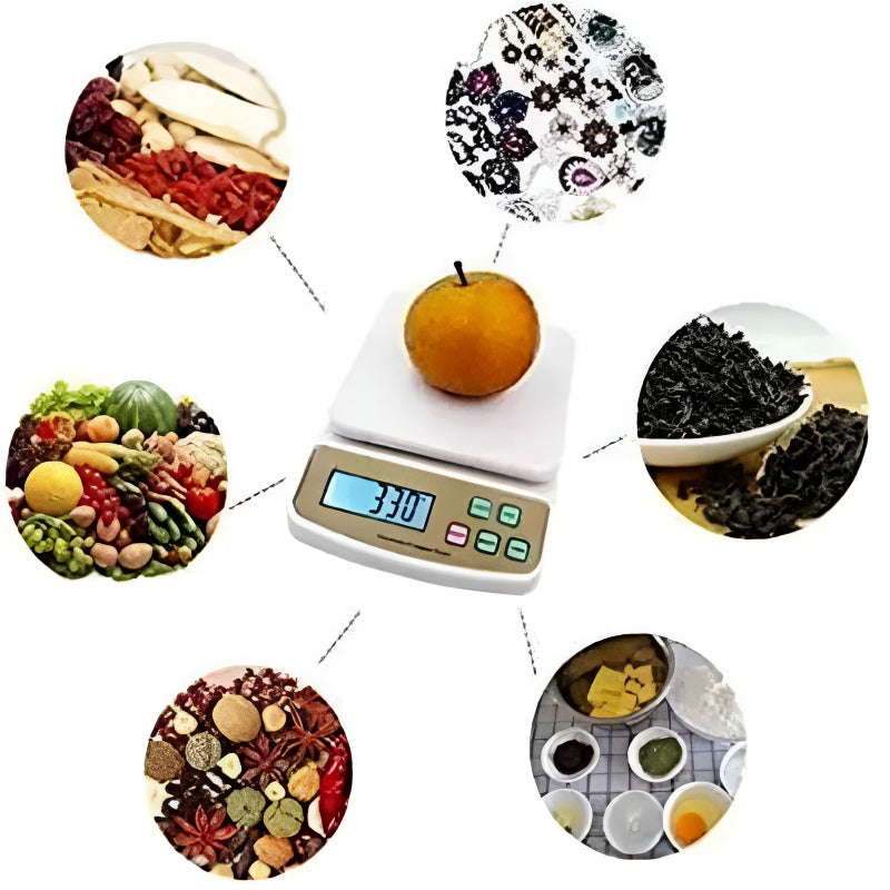 SF-400A Digital Kitchen Scale – 10kg/1g Precision with LCD Display & Dual Power Options
