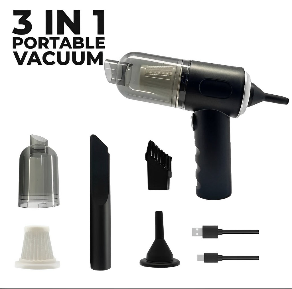Mini Portable 3 In 1 Powerful Cordless Vacumm Cleaner Duster Blower Air Pump