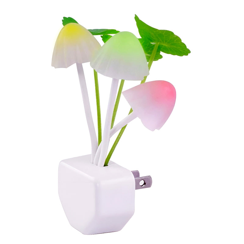 Automatic LED Mushroom Night Light – Color-Changing Sensor Lamp with Dusk-to-Dawn Auto On/Off, Plug-in Night Light for Kids Room, Nursery, Bedroom & Home Decor
