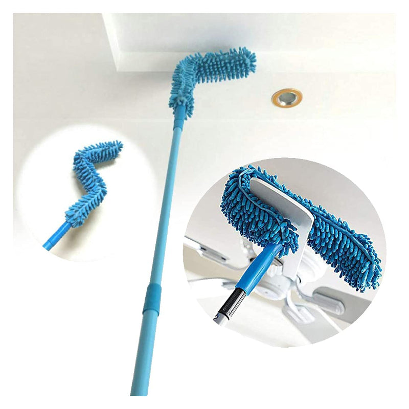 Multi-Functional Flexible Micro Fiber Duster With Telescopic Stainless Steel Handle