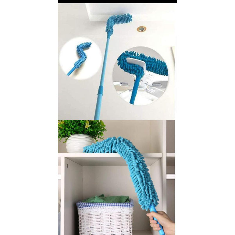 Multi-Functional Flexible Micro Fiber Duster With Telescopic Stainless Steel Handle