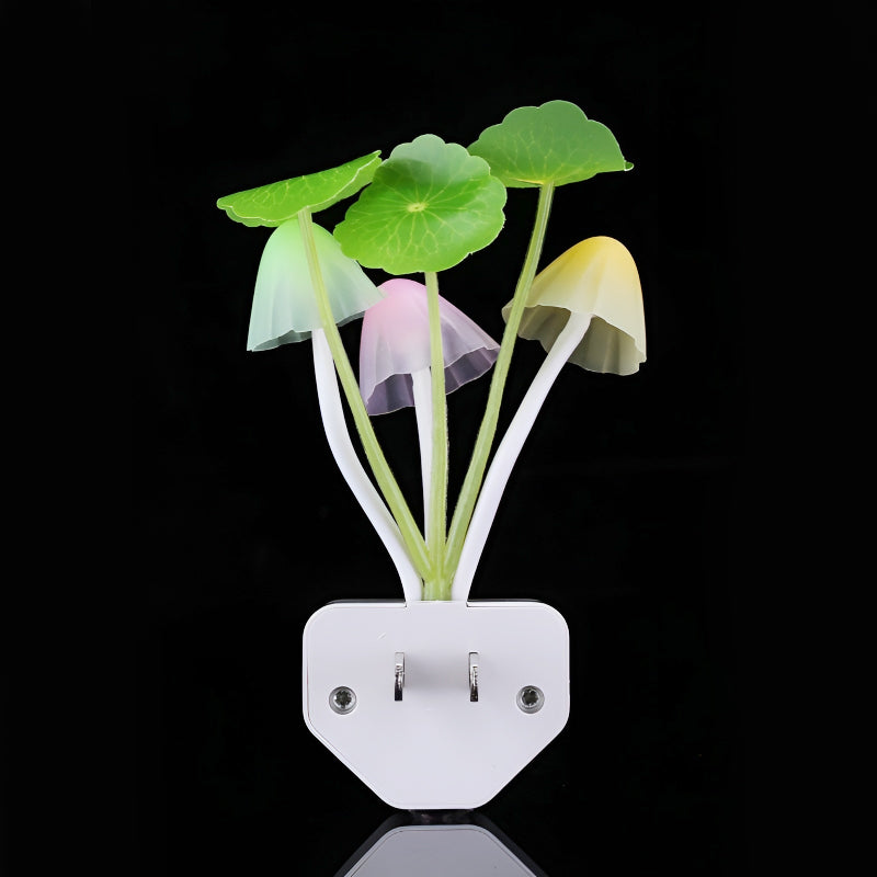 Automatic LED Mushroom Night Light – Color-Changing Sensor Lamp with Dusk-to-Dawn Auto On/Off, Plug-in Night Light for Kids Room, Nursery, Bedroom & Home Decor